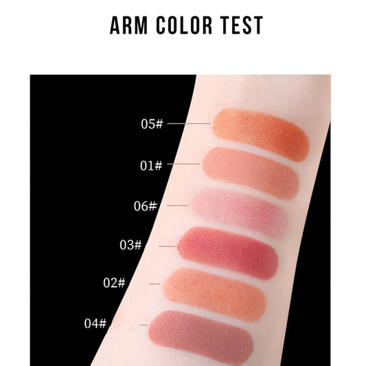 Student rouge blush engraved pattern high value monochrome blush delicate natural makeup easy to color