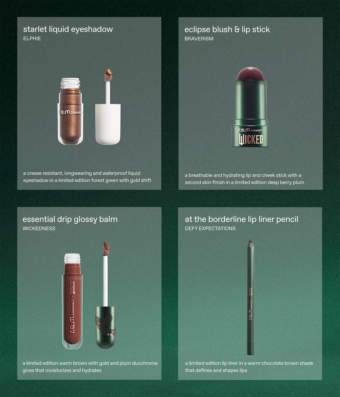 r.e.m. beauty x Wicked: For Good Elphaba Makeup Set