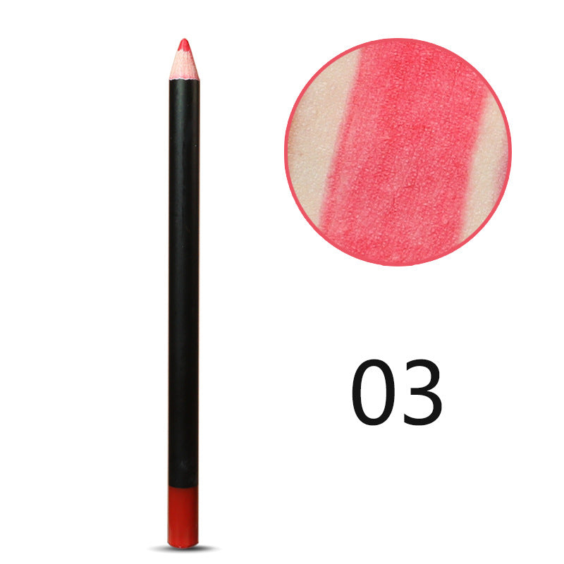 22-color neutral wooden pole lip liner single pack multi-functional spot lipstick pen lasting and easy to color