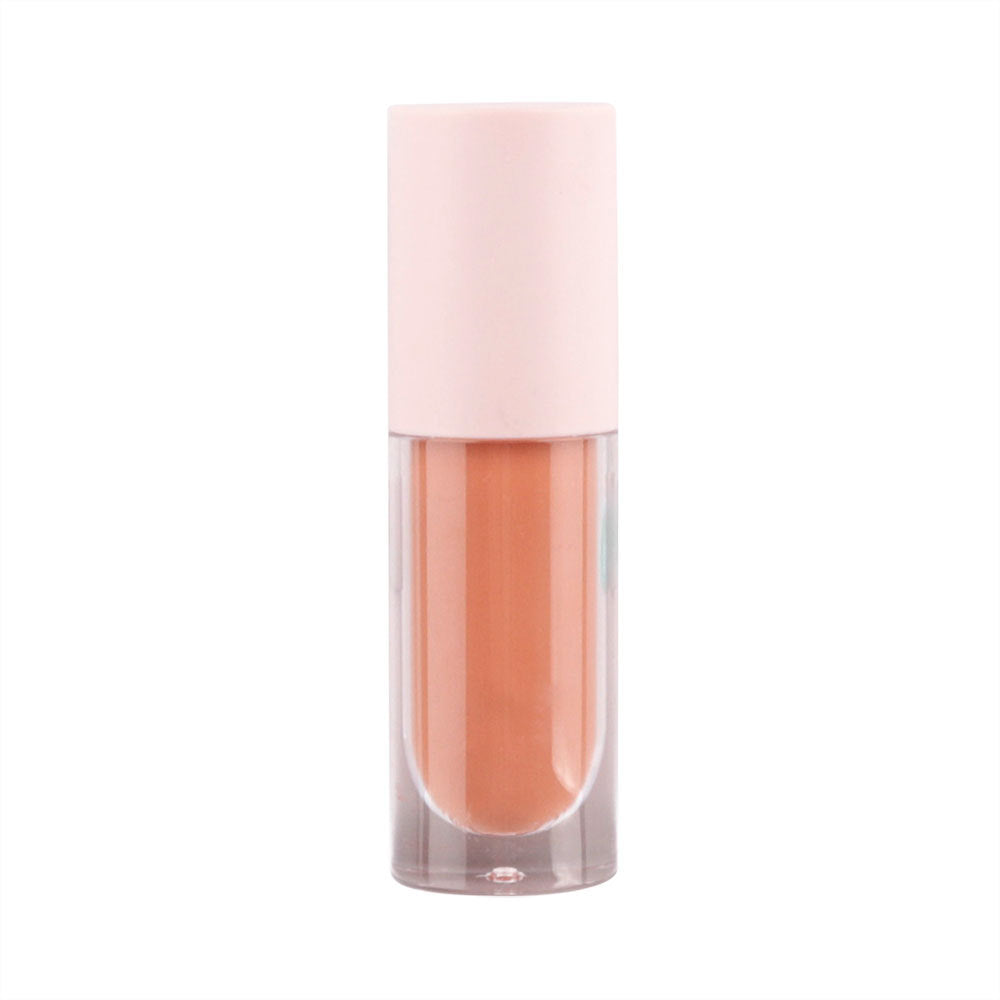Eight-color non-stick cup liquid lipstick matte color rendering makeup non-fading transparent round tube lipstick