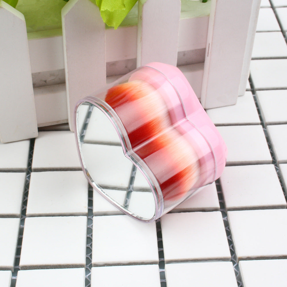 Heart Foundation Brush, Love Makeup Brush with Mirror, Beauty Brush, Makeup Tool Brush