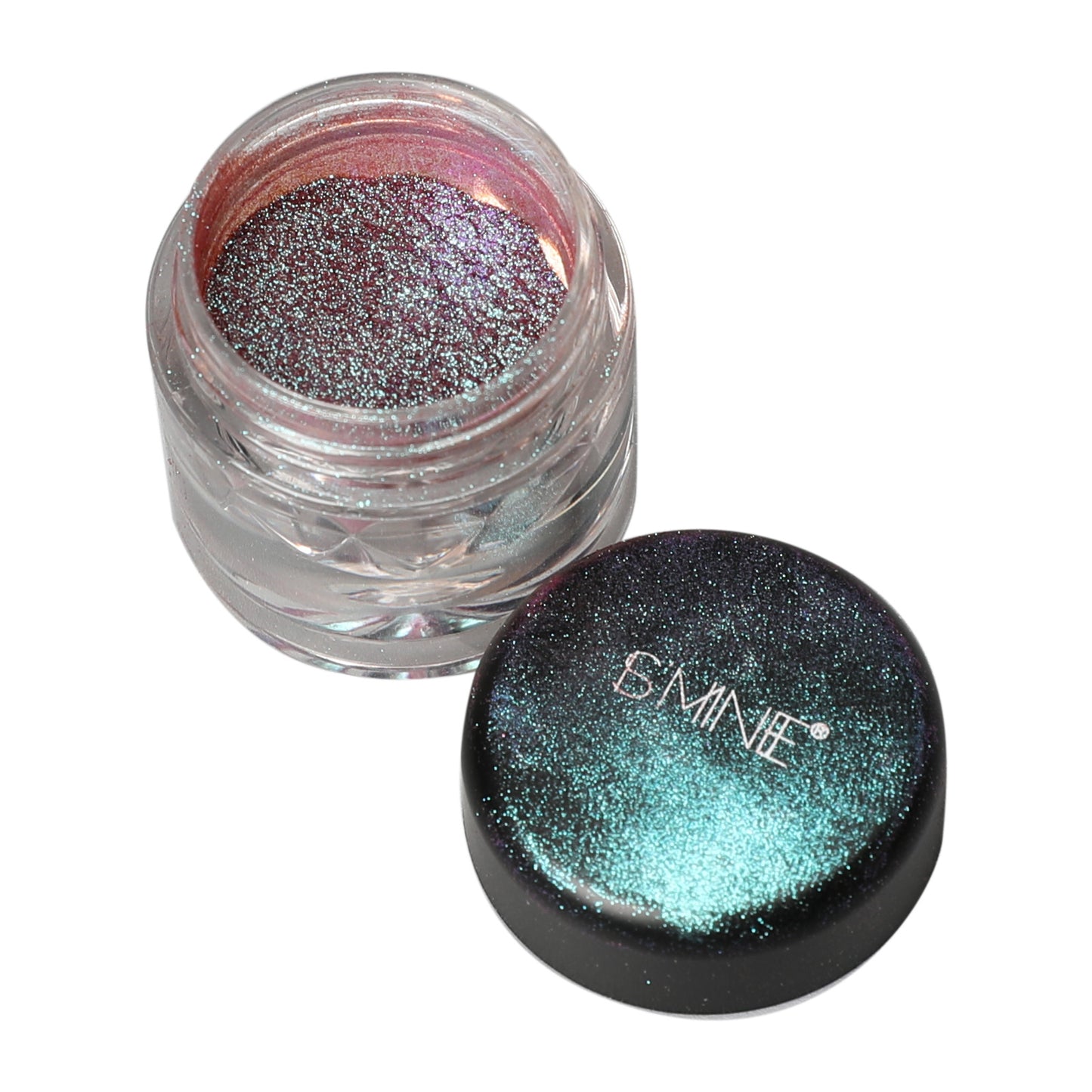 High glitter pearlescent eyeshadow powder trendy charm eye makeup, chameleon eyeshadow powder plastic bottle