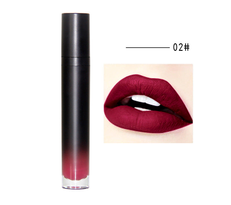 12 colors matte matte is not easy to stick to the cup lipstick waterproof