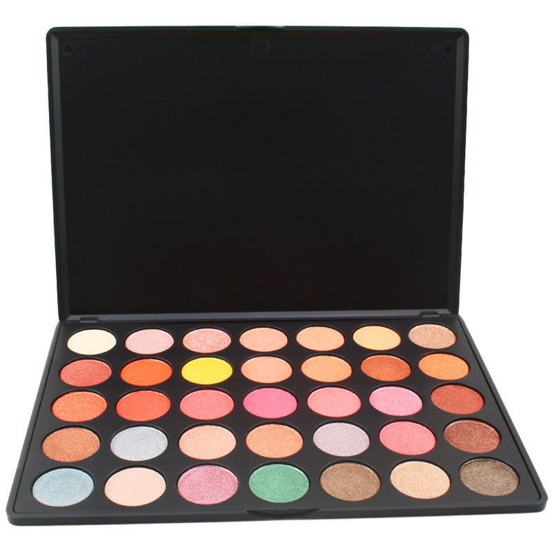 35-Color eyeshadow disc, pearlescent matte eyeshadow disc, multi-color makeup disc, powdery delicate explosion classic