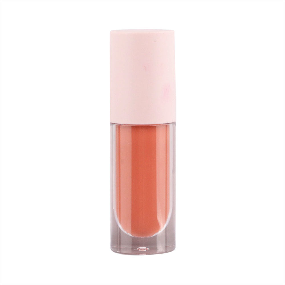 Eight-color non-stick cup liquid lipstick matte color rendering makeup non-fading transparent round tube lipstick
