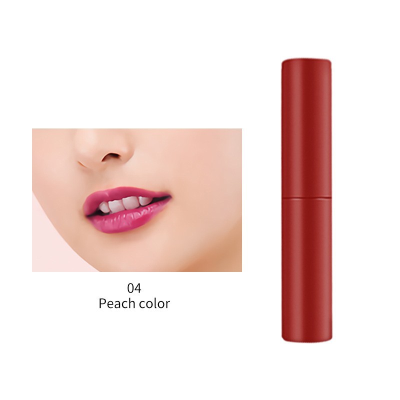 Trendy 6-color moisturizing lip gloss, delicate and smooth, easy to push away, moisturizing and lasting matte lip glaze