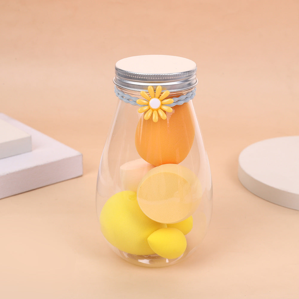 Beauty blender does not eat rice noodles wet dual-purpose makeup mini egg small daisy drift bottle jar storage box puff set