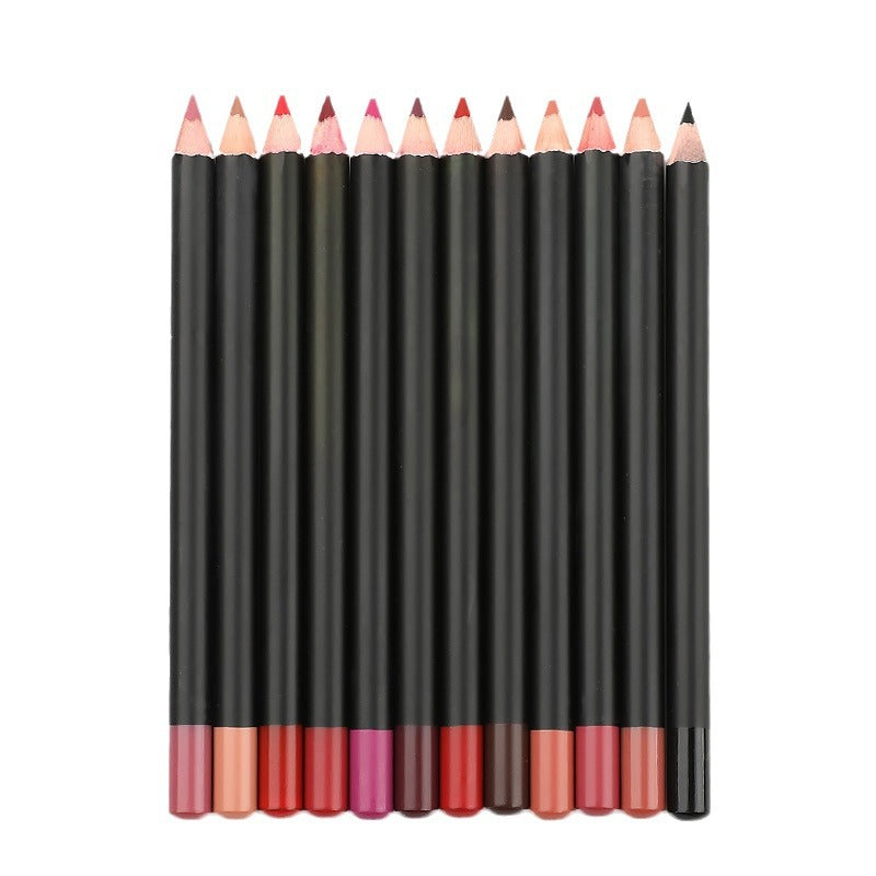 22-color neutral wooden pole lip liner single pack multi-functional spot lipstick pen lasting and easy to color