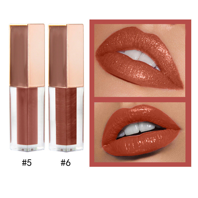 Metallic pearlescent mist lip glaze, silk lip gloss moisturizing lip glaze moisturizing