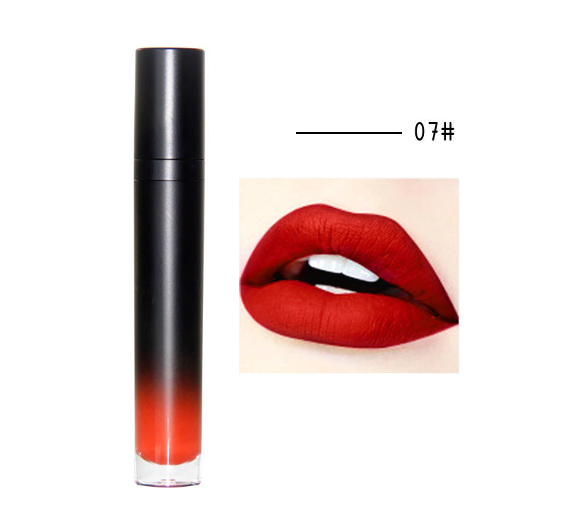 12 colors matte matte is not easy to stick to the cup lipstick waterproof