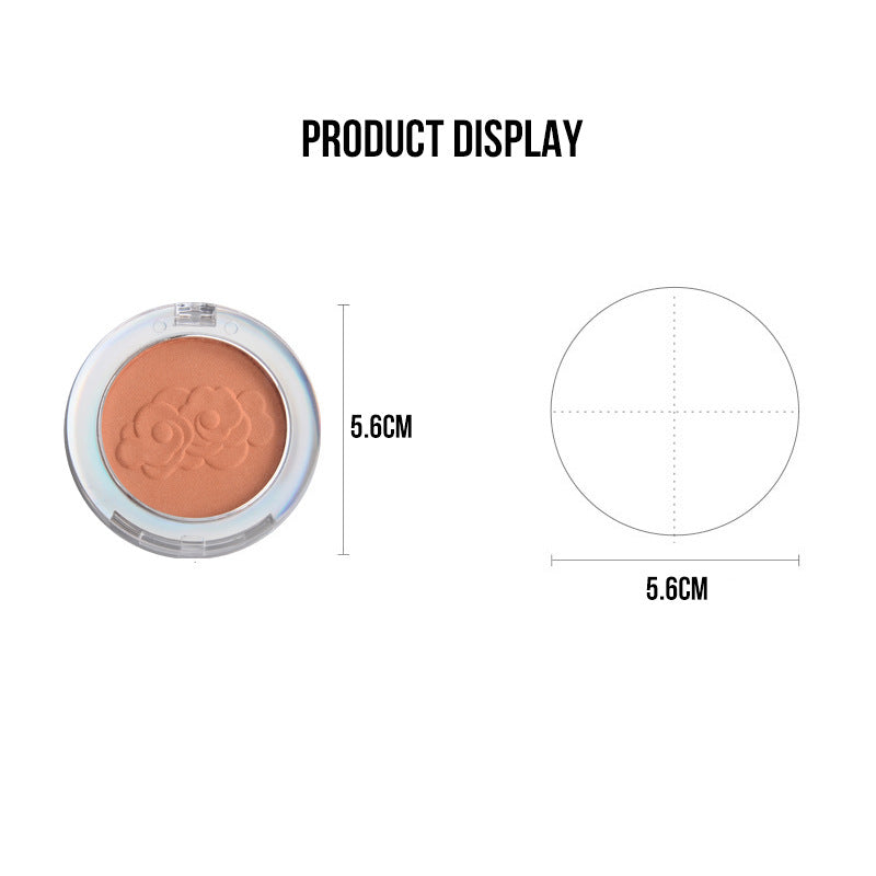 Student rouge blush engraved pattern high value monochrome blush delicate natural makeup easy to color