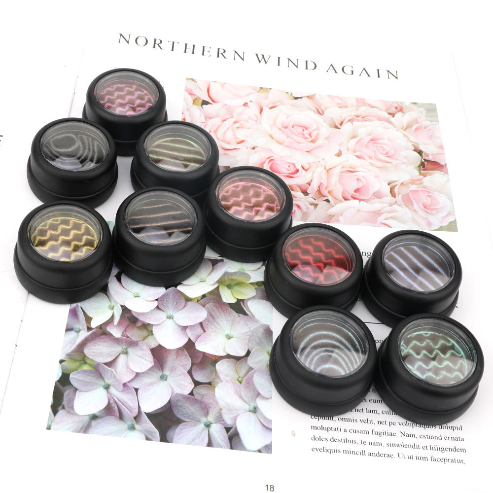 Velvet high-gloss magnetic eyeshadow, metal texture eyeshadow, strength color development