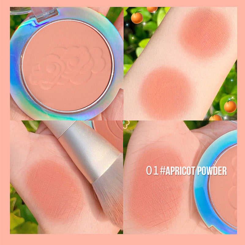 Student rouge blush engraved pattern high value monochrome blush delicate natural makeup easy to color