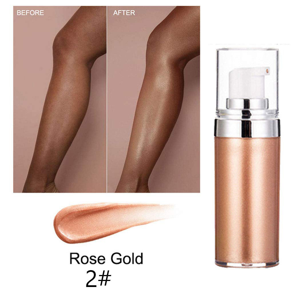 Body Highlight Liquid European, American Beach Facial Body Grooming Brightening Liquid Glowing Oil Fine Shining Skin Highlight Oil