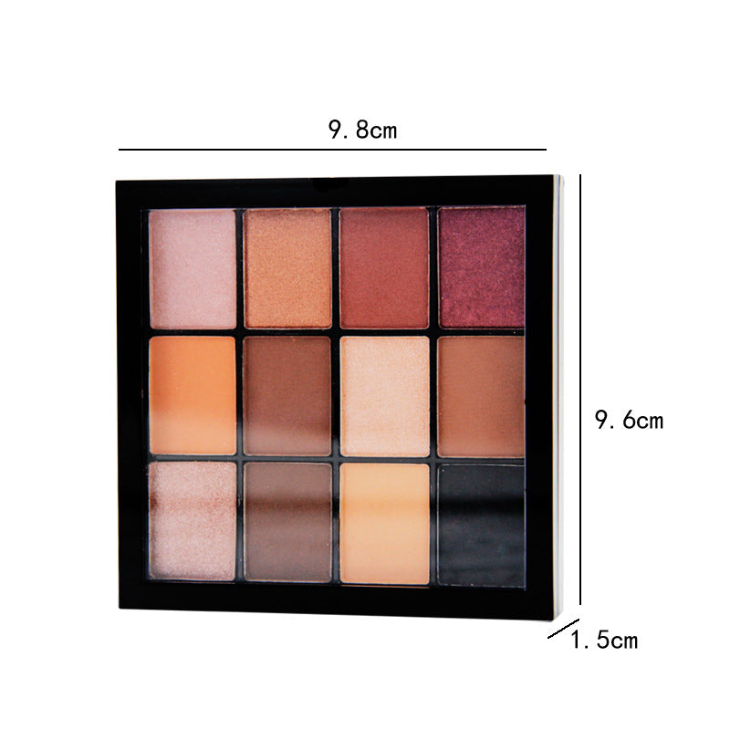 Versatile 12-color eyeshadow pearlescent matte combination eyeshadow orange pink girl series eyeshadow