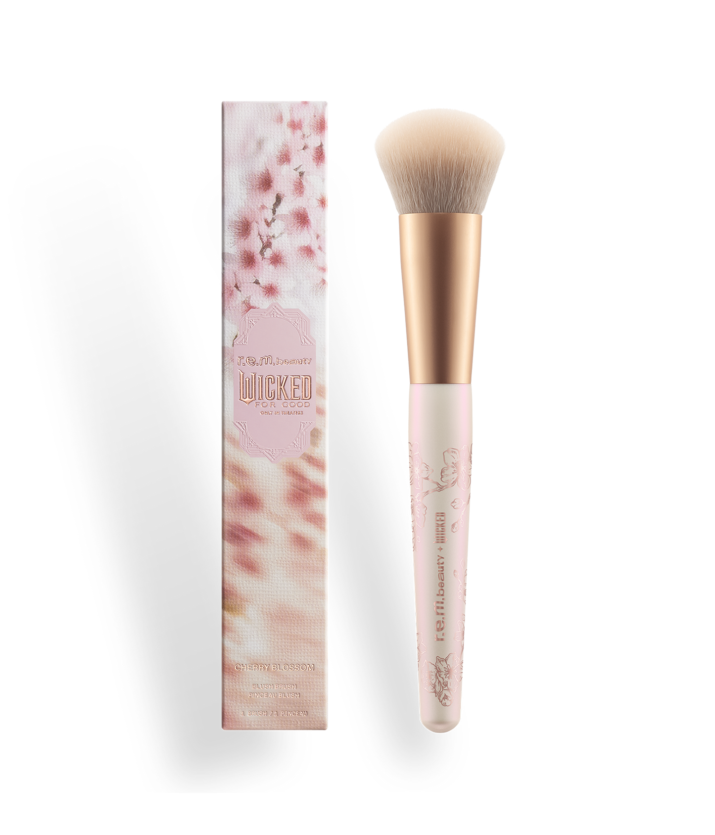 r.e.m. beauty x Wicked: For Good Cherry Blossom Blush Brush