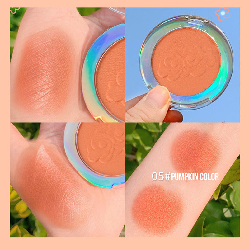 Student rouge blush engraved pattern high value monochrome blush delicate natural makeup easy to color