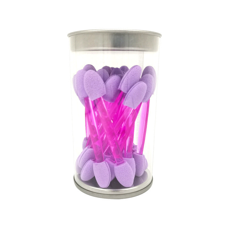 Double head eyeshadow brush, elastic latex material 20 tube eyeshadow brush, uniform coloring, soft and skin-friendly