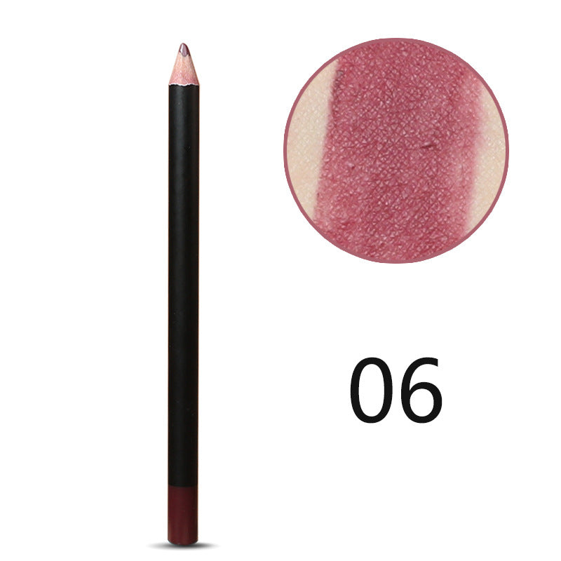 22-color neutral wooden pole lip liner single pack multi-functional spot lipstick pen lasting and easy to color