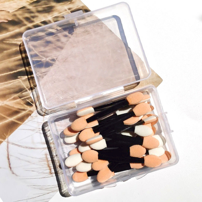 Double head eyeshadow brush, elastic latex material 20 tube eyeshadow brush, uniform coloring, soft and skin-friendly